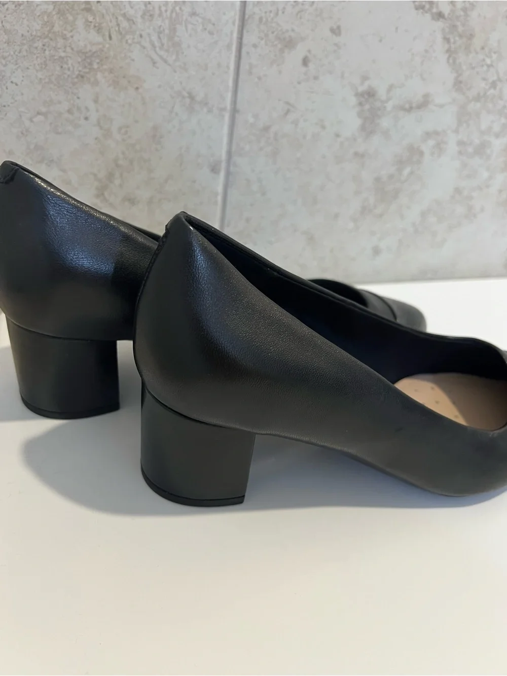 Easy Spirit Black Rainy Pumps Block Heel (Wide Width)
